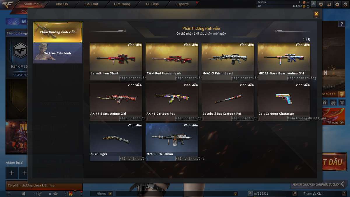 shop acc cf uy tin gia re